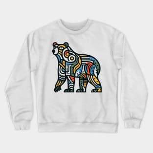 Bear illustration. Illustration of a bear in cubism style Crewneck Sweatshirt